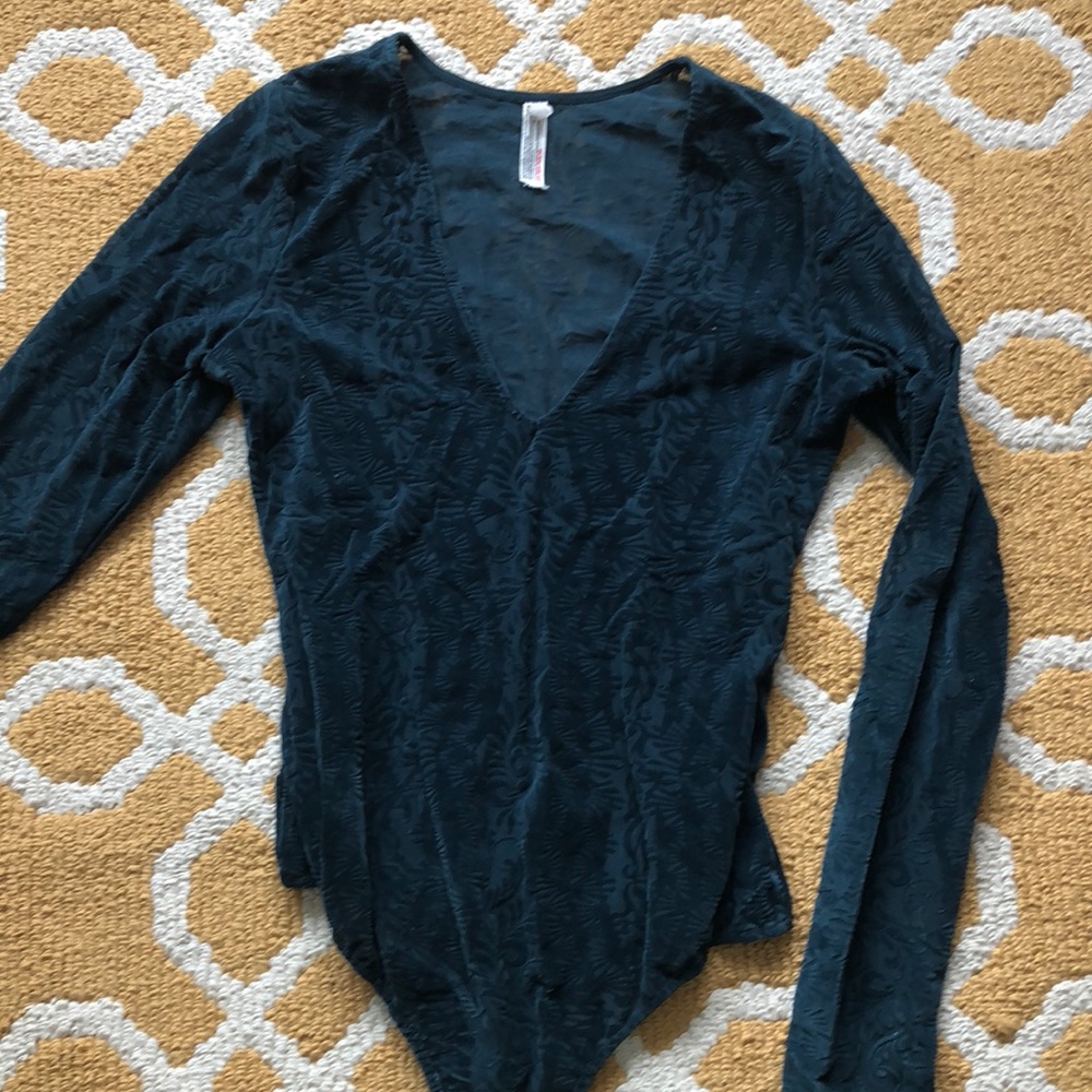 Free People velvet bodysuit